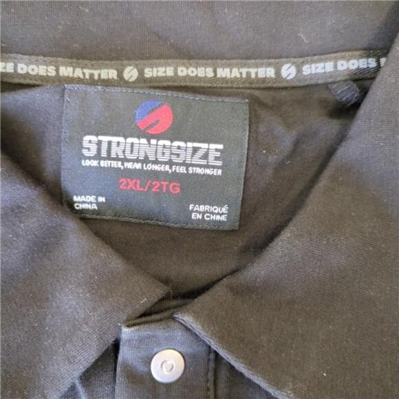 STRONGSIZE Premium Stretch Polo Shirt  with Metal Snap Buttons - Men's XXL - Picture 5 of 5